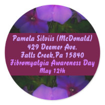 Fibromyalgia Day return Address Sticker