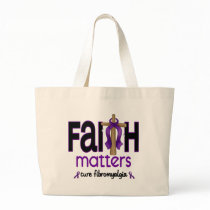 Fibromyalgia Faith Matters Cross 1 Canvas Bags