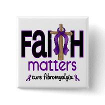 Fibromyalgia Faith Matters Cross 1 buttons
