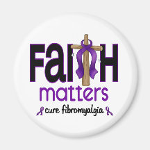 Fibromyalgia Faith Matters Cross 1 Refrigerator Magnet