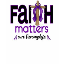 Fibromyalgia Faith Matters Cross 1 t-shirts