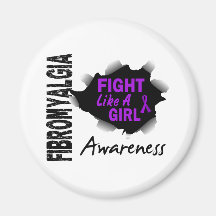 Fibromyalgia Fight Like A Girl 14.3 Magnets