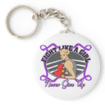 Fibromyalgia Fight Like A Girl Boxer keychains