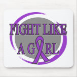 Fibromyalgia Fight Like A Girl Circular mousepads