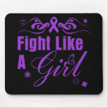 Fibromyalgia Fight Like A Girl Ornate mousepads