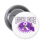 Fibromyalgia Fight Like A Girl Sporty Callout buttons