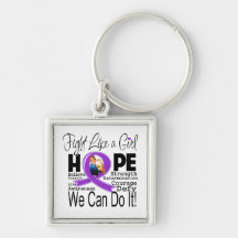 Fibromyalgia Fight We Can Do It Key Chains
