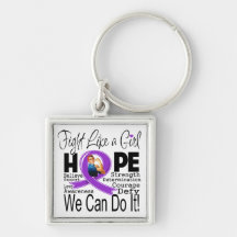 Fibromyalgia Fight We Can Do It Key Chains