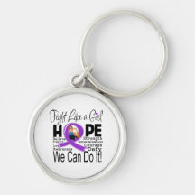 Fibromyalgia Fight We Can Do It Keychains