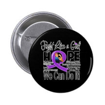 Fibromyalgia Fight We Can Do It Pinback Button