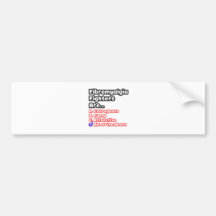 Fibromyalgia Fighter Quiz Bumper Stickers