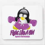 Fibromyalgia Fighting Penguin Mousepads