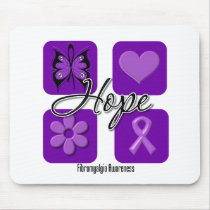 Fibromyalgia Hope Love Inspire Awareness mousepads