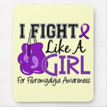 Fibromyalgia I Fight Like A Girl 15.5 Mouse Pads