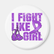 Fibromyalgia I Fight Like A Girl (Grunge) Refrigerator Magnets
