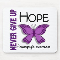 Fibromyalgia Never Give Up Hope Butterfly 4.1 mousepads