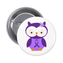 Fibromyalgia Owl Pins