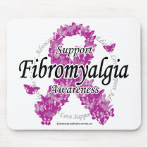 Fibromyalgia Ribbon of Butterflies 2 mousepads
