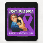 Fibromyalgia Rosie Riveter - Fight Like a Girl Mouse Pads