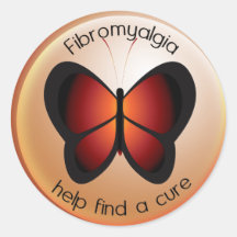 Fibromyalgia Round Stickers