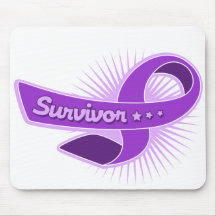 Fibromyalgia Survivor Ribbon Mouse Pads