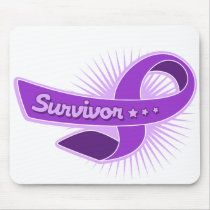 Fibromyalgia Survivor Ribbon mousepads