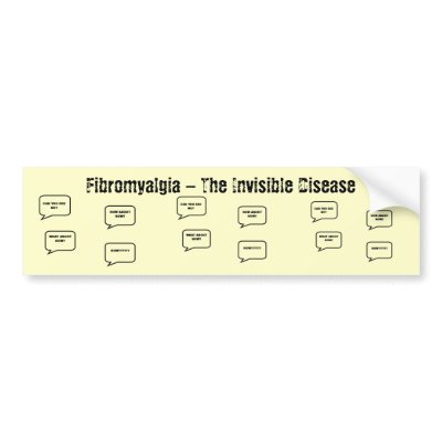 Fibromyalgia - The Invisible Disease Bumper Stickers by Fibrohugs