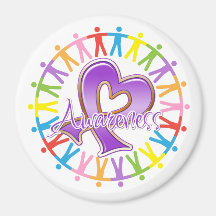 Fibromyalgia Unite in Awareness Fridge Magnets