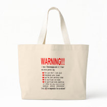 Fibromyalgia Warning Tote Bag