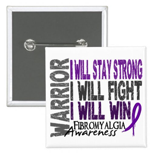 Fibromyalgia Warrior Pinback Buttons
