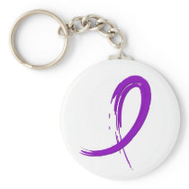 Fibromyalgia's Purple Ribbon A4 Key Chains