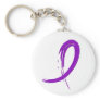 Fibromyalgia's Purple Ribbon A4 Key Chains