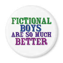 Fictional Boys are So Much Better magnets