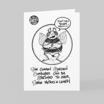FICTS "Bee Stretching" Birthday Card