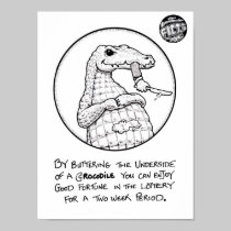 FICTS "Crocodile Lottery" Poster posters
