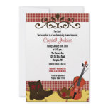 Fiddle, Hat &amp; Boots 5x7 Baby Shower Invitation
