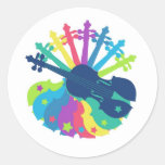 fiddlefun round sticker