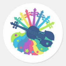 fiddlefun round sticker