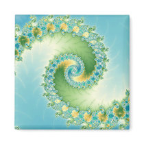 Fiddlehead - Fractal art Magnets
