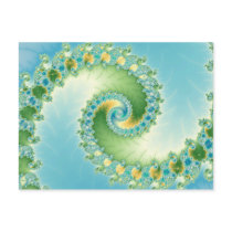 Fiddlehead - Fractal art Post Card