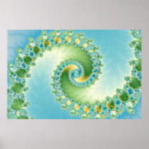 Fiddlehead - Fractal art Posters