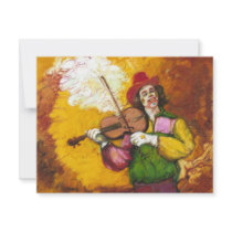 Fiddler Clown "Dubie Hummingbyrd" invitations by TheCreatorsChoice Fiddler Clown "Dubie Hummingbyrd" invitations
