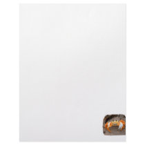Fiddler Crab On Beach Colorized Orange Letterhead Template