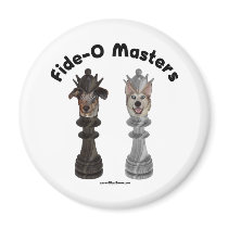Fide-O Masters Chess Dogs Refrigerator Magnet