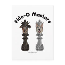 Fide-O Masters Chess Dogs Postcard