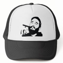 Fidel Castro with Cigar Portrait Hat