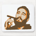 Fidel Castro with Cigar Portrait Mousepad