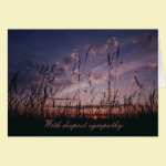 Field and Sky Condolence Card