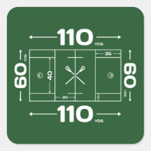 Field Dimensions Square Sticker