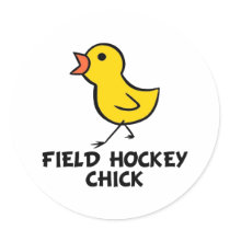 Field Hockey Chick Sticker by chicktshirts8 Field Hockey Chick Sticker